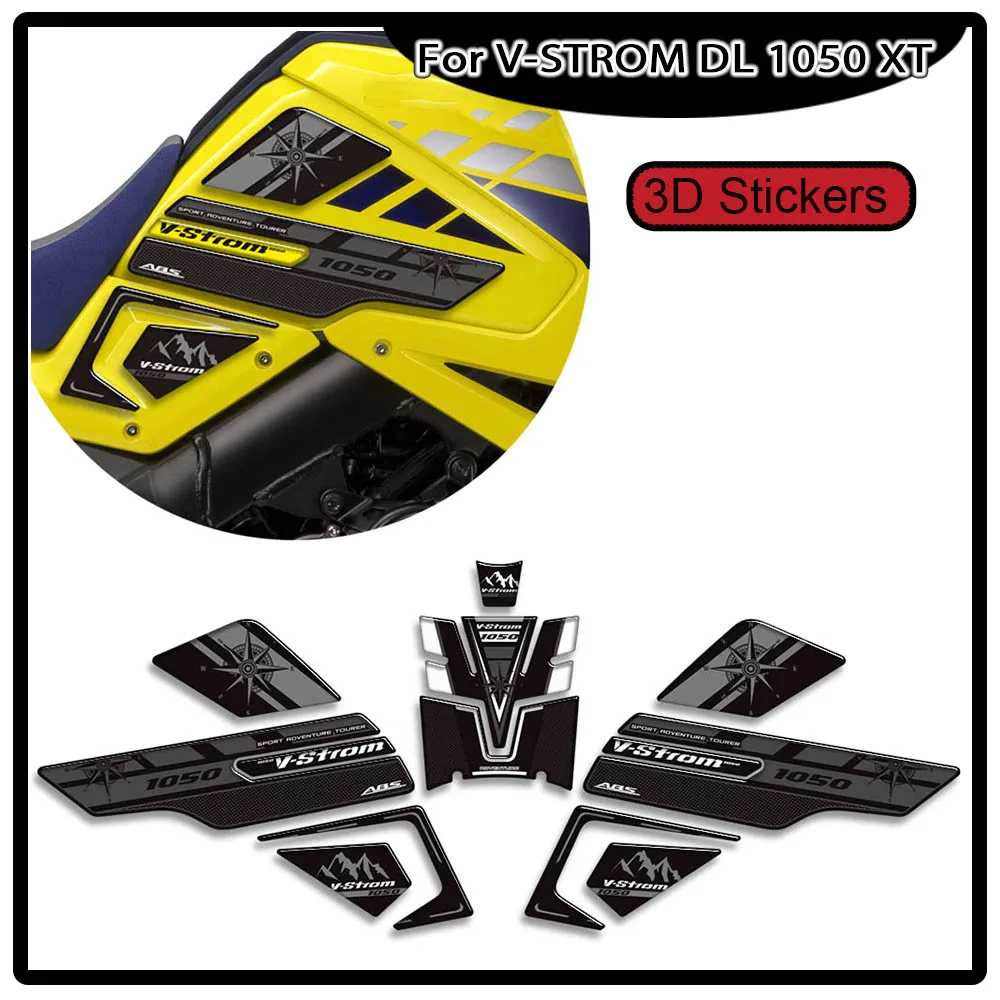 

For Suzuki VSTROM V STROM DL1050XT 1050 XT DL1050 Tank Pad Grips Side Fuel Oil Kit Knee Protector 3D Stickers Decals 201 -2022
