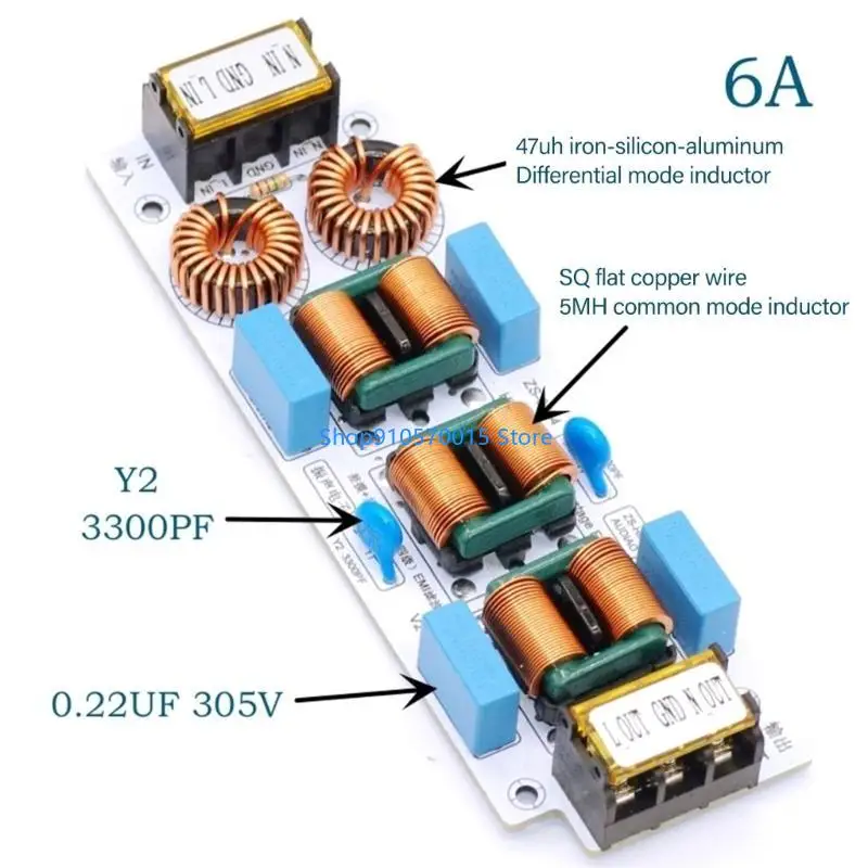 B95C 4 Level Electromagnetic Interference Suppressor Filtering 6A/10A Load Capacity