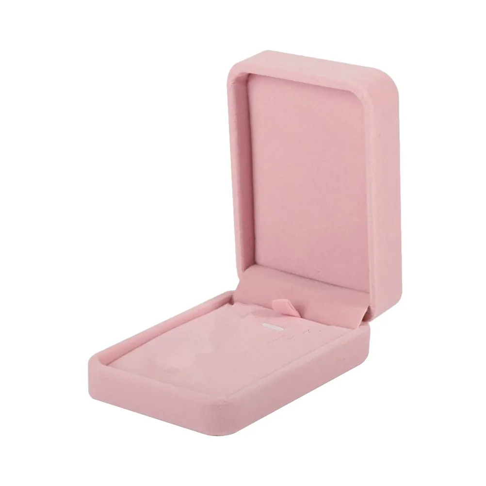 2Pcs Pendant Boxes Lint Jewelry Display Organizer Gift Necklace Case Portable Storage for Chains Necklaces Jewelry Gift Boxes