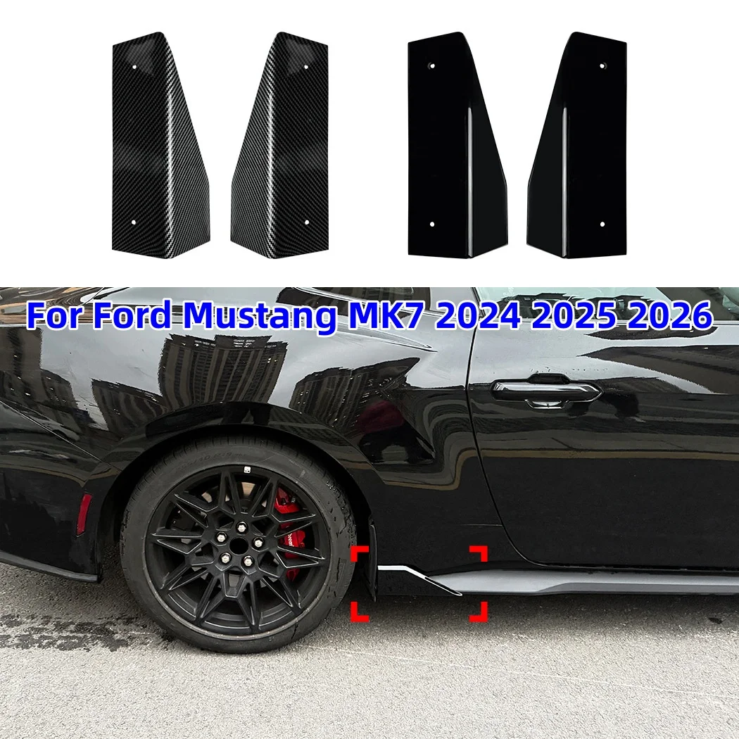 For Ford Mustang MK7 2024 2025 2026 Side Skirts Splitters Sport Style Side Skirt Extensions Lip Body Kit Exterior Upgrade Parts
