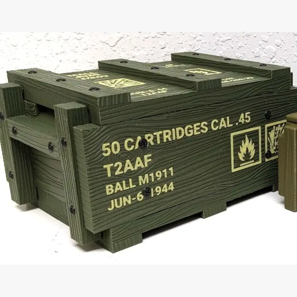 3D Printing WWII Ammunition Box Model Storage Box Eating Chicken Landing Box COS Prop Storage Model