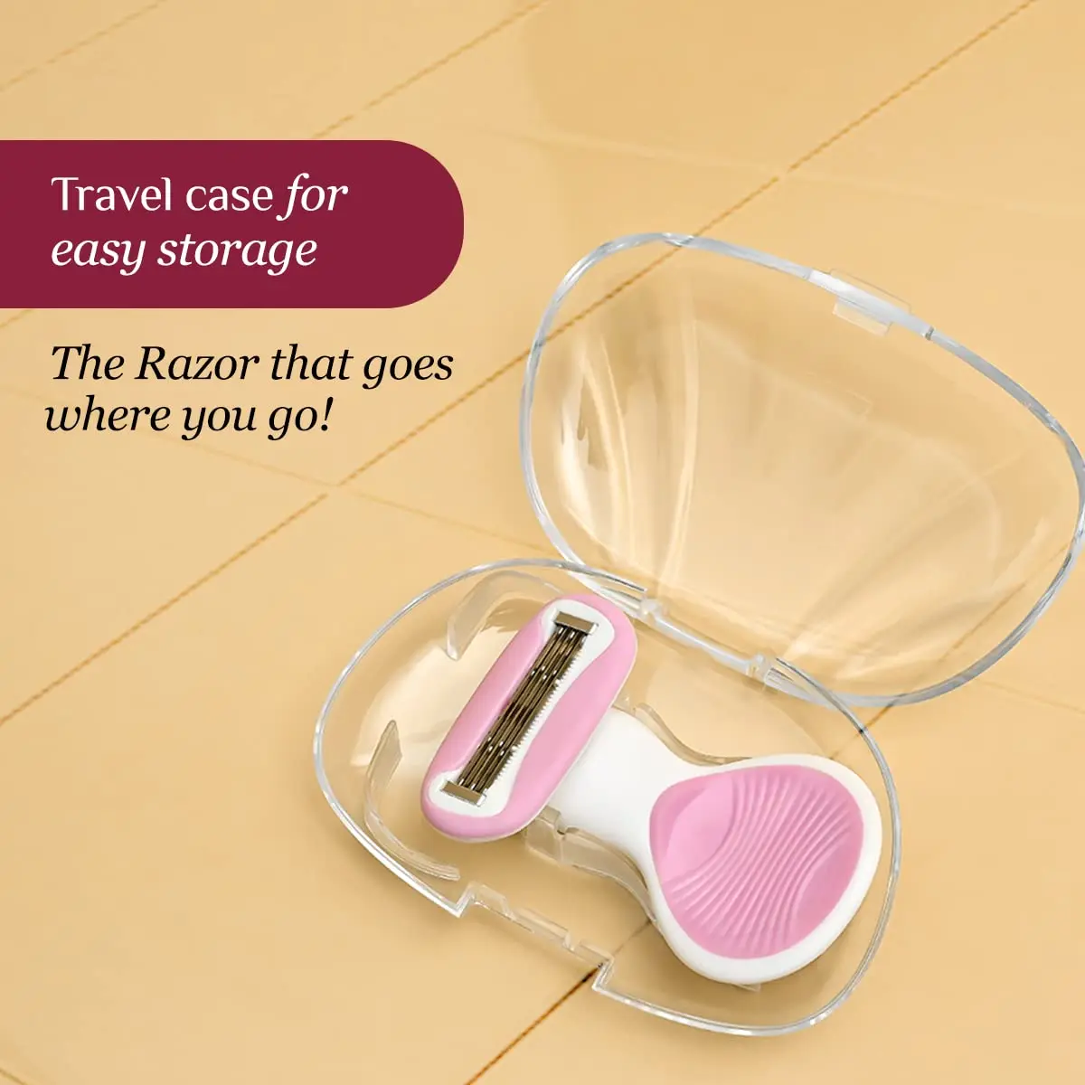 1 قطعة ماكينة حلاقة للجسم صغيرة للنساء |   الحلاقة الدقيقة |   تتضمن حقيبة السفر |   إزالة شعر ناعمة ولطيفة للبشرة الحساسة