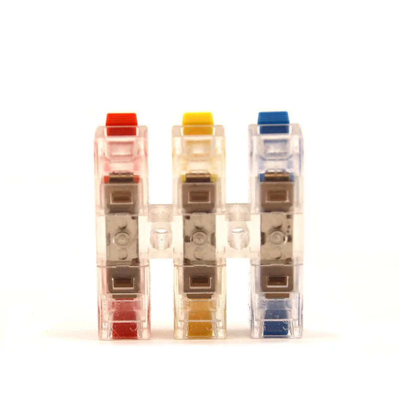 Wire Connector LED Wiring Terminal Quick Press Type Electrical Docking 2-12 Pin Screw Fixing Compact Push-in Terminal Block Tool