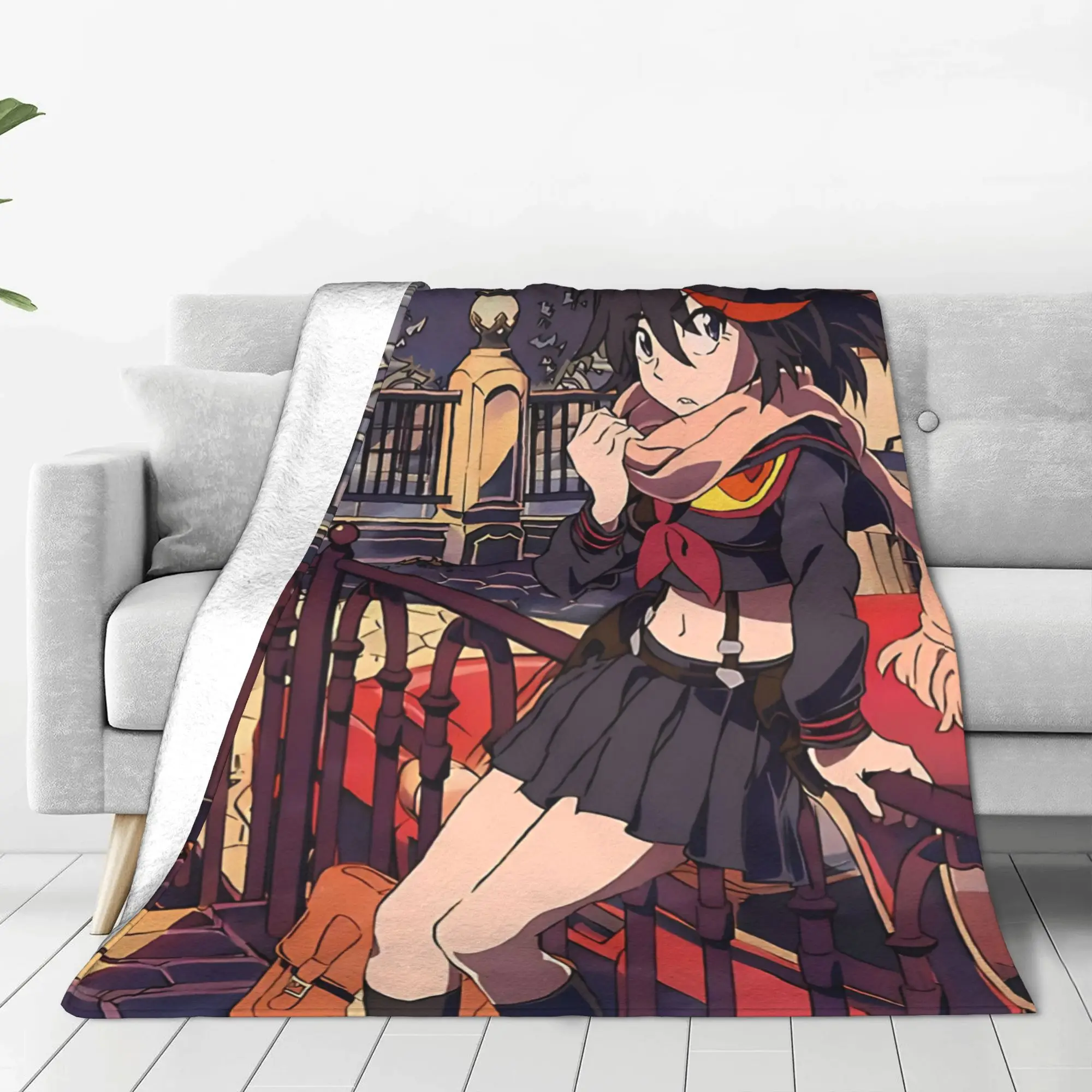 1PC grunge school  Kill la Kill Home Room Decorations Winter Blankets For Adults Bedding Home Interior Sofa Knee