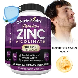 Zinc Picolinate 100 Mg - Immune Defense Strengthens The Immune System and Cell Regeneration - Absorption of Essential Elements