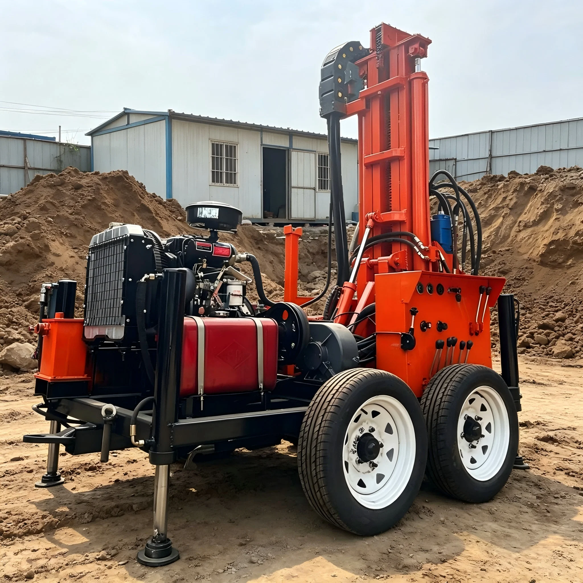 

Customized 200m Wheeled Hydraulic Pneumatic Water Well Drilling Rig Diesel Powered Practical Drilling Machine