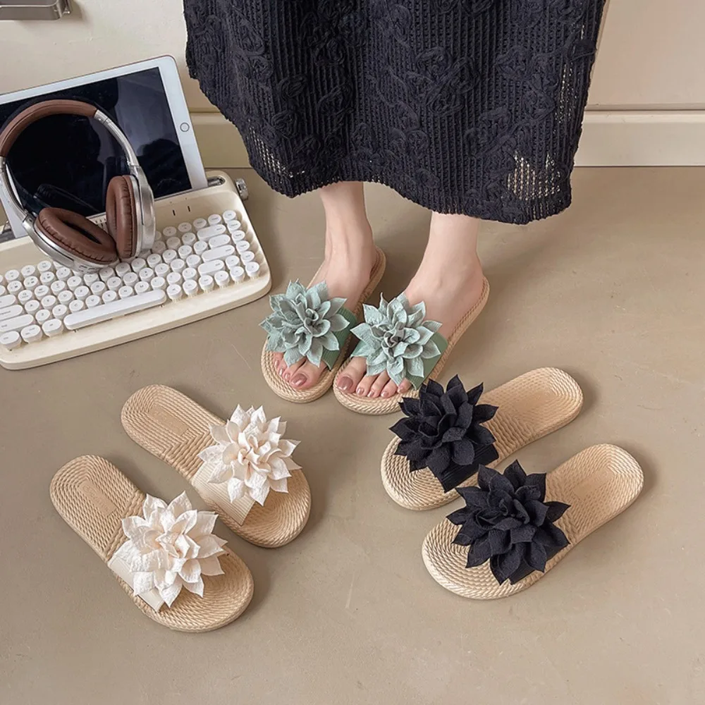 

2026 sweet flower flip flops, women's soft bottom anti slip for outdoor wear, suitable for wet water cooldown on beach vacations