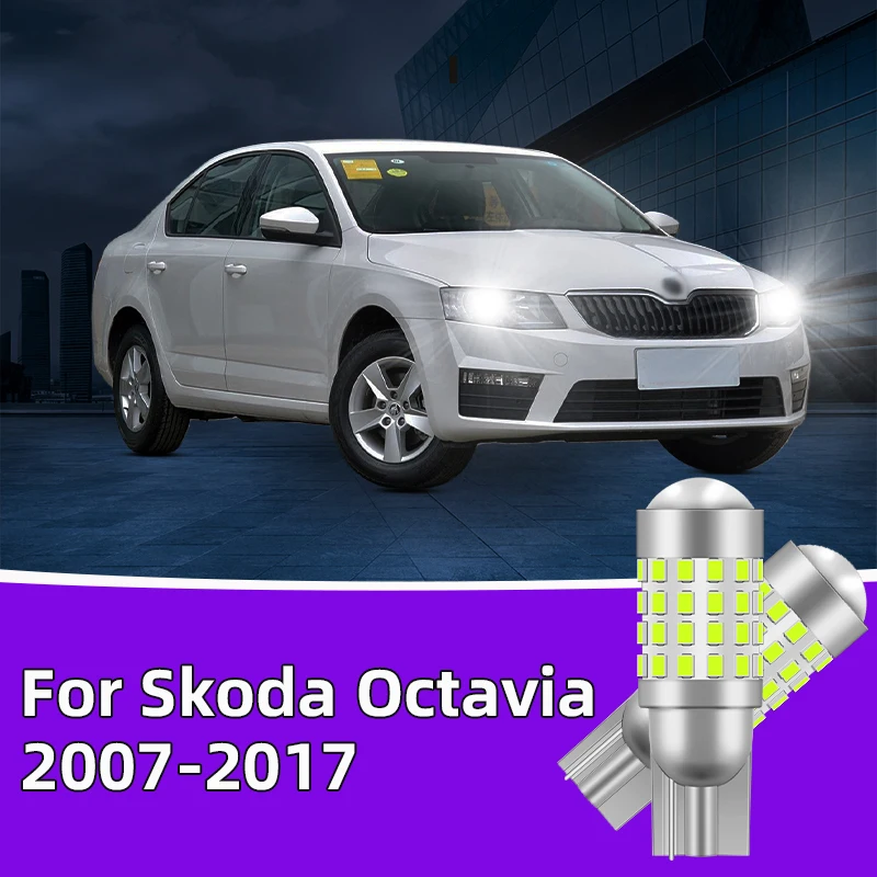 

2PCS For Skoda Octavia 2007-2017 Car Led Bulb T10 W5W width lights side marker position Signal Lamp 12V 24V Clearance Lights