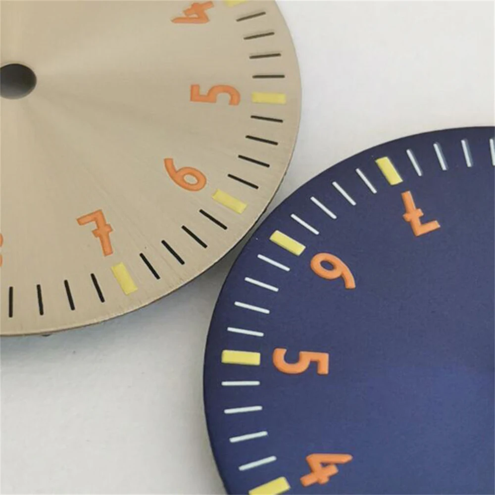 Quadrante dell'orologio con calendario singolo da 28,5 mm per movimento NH35 NH36 4R 7S Parte modificata Quadrante luminoso verde debole Accessori per orologi