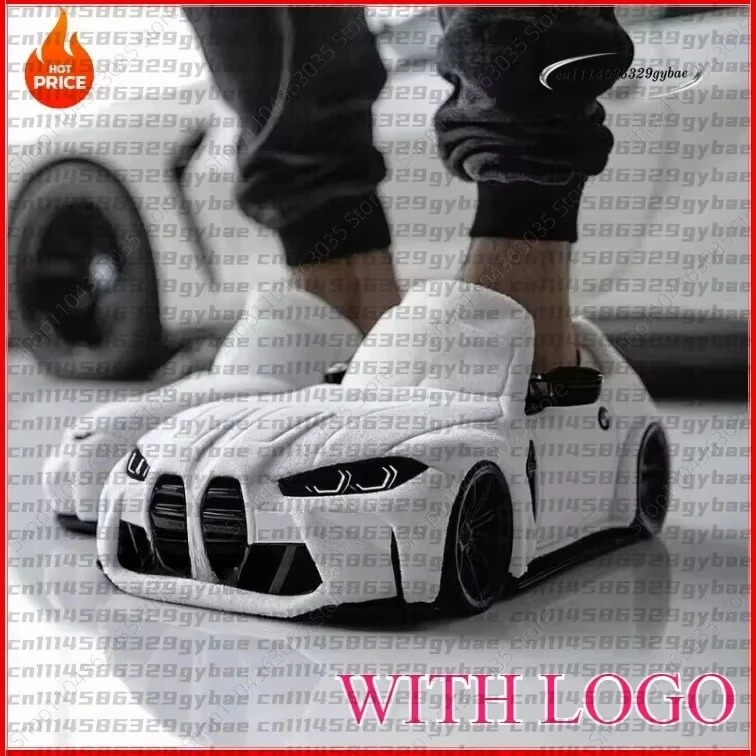 2026 Fun Vehicle Shape Car Plush Slippers For BMW Slippers Stuffed Shoes Women Men Valentine's Day Gifts Indoor House Zapatillas