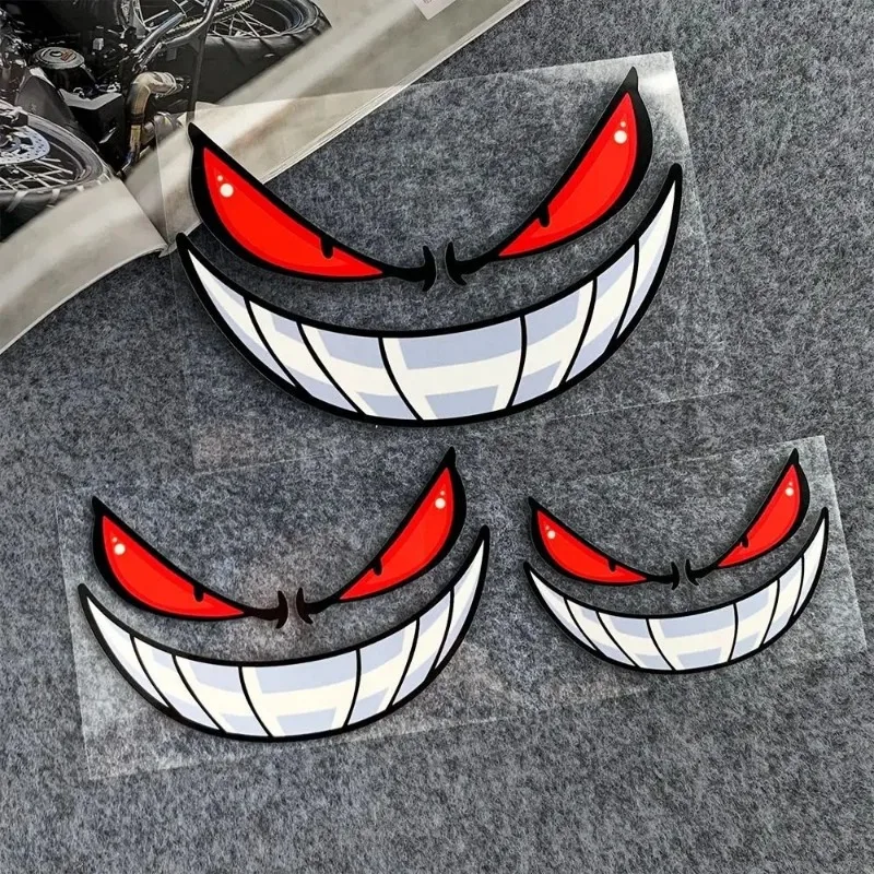 Motorcycle Reflective Eye Stickers Electric Vehicles Stickers Motorcycle Helmet Decals Safety Warning Stickers Ornamental