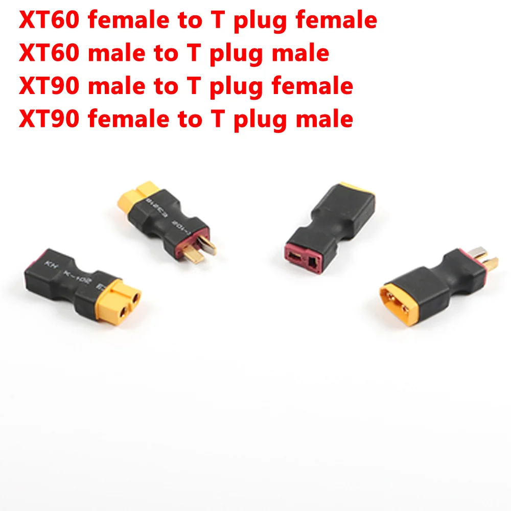 1pcs RC XT60 XT90 Male/Female to T Female/Male Connector Adapter Car Plane Helicopter Quadcopter Lipo Battery RC parts