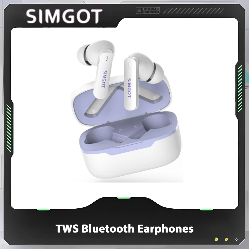 

SIMGOT FLD200 TWS Bluetooth Earphones Noise Reduction In Ear Wireless High Sound Quality Gaming Sports Customized Earbuds Gift