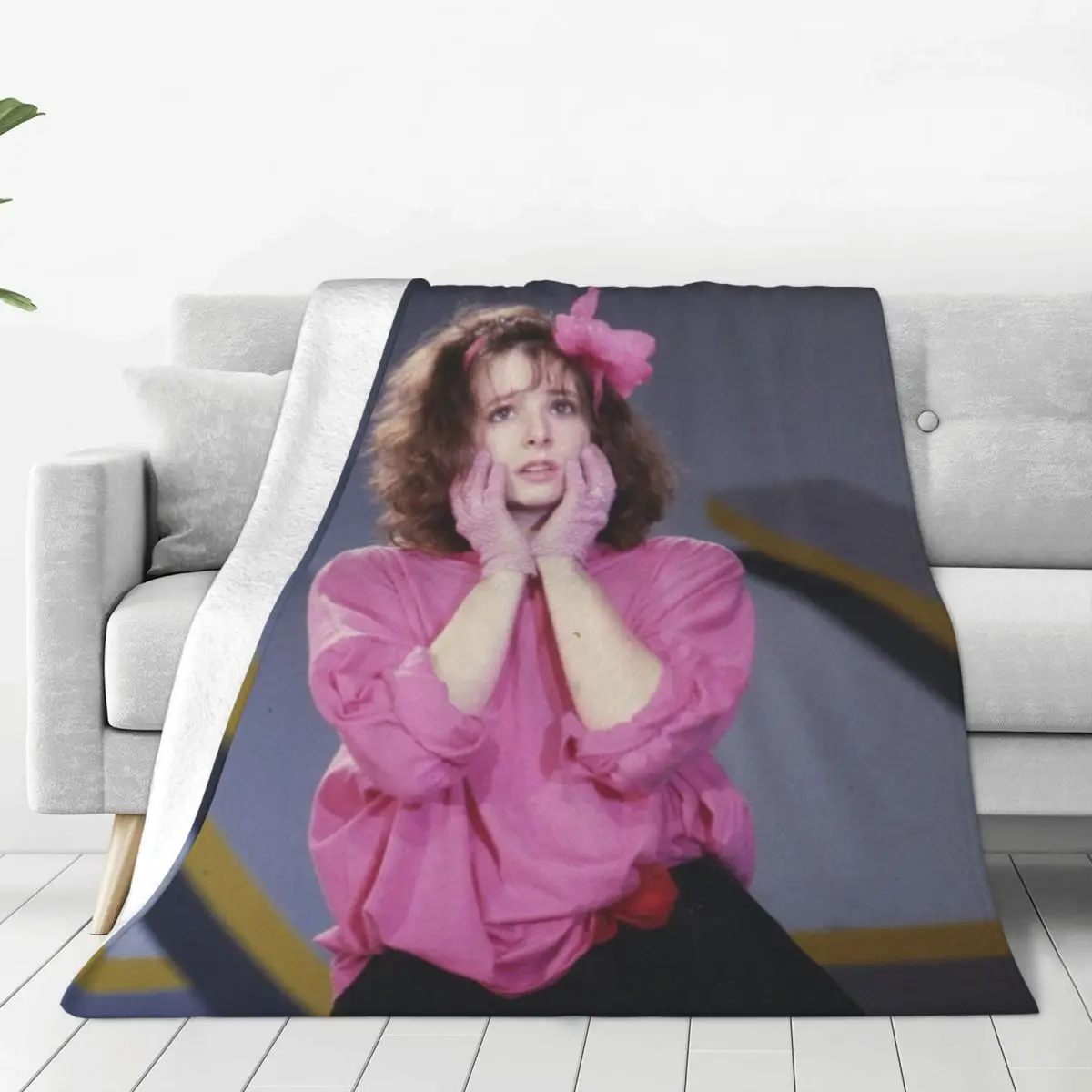 Custom 3D Printed Mylene Farmer Blankets Comfortable Soft Flannel Sprint French Singer Throw Blanket for Couch Car Bedroom