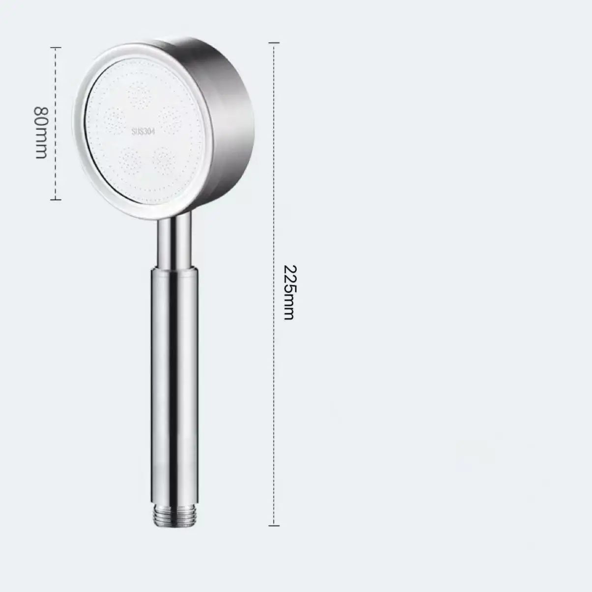 304 Stainless Steel Pressure-enhanced Shower Head, Shower Enclosure, Bathroom High-flow Pressure-enhanced Shower Head Set