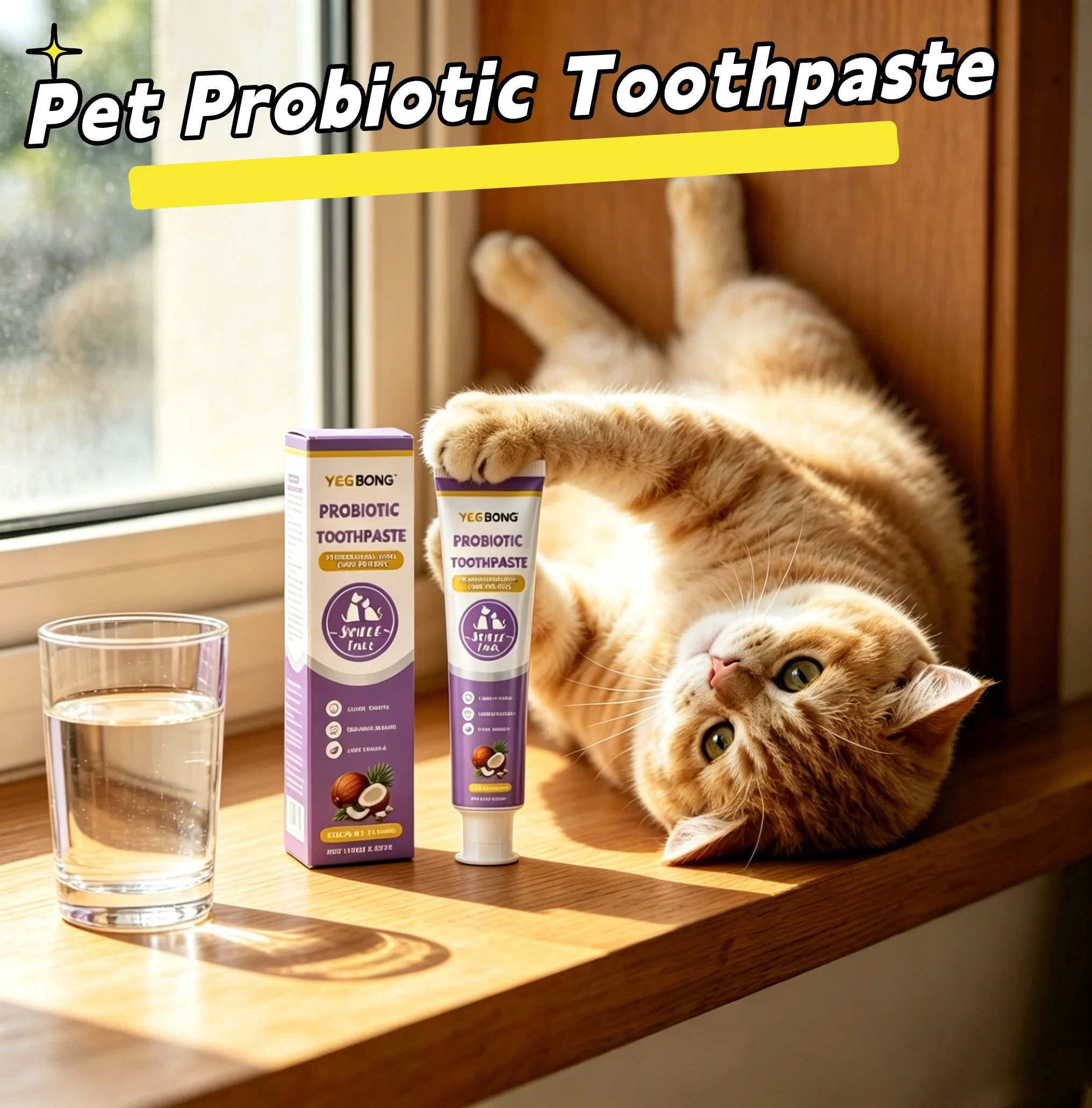 100g Coconut Flavor Pet Toothpaste Reduce Plaque For Pets Remove Tartar Deep Clean Cat And Dogs Teeth Freshen Breath Toothpastes