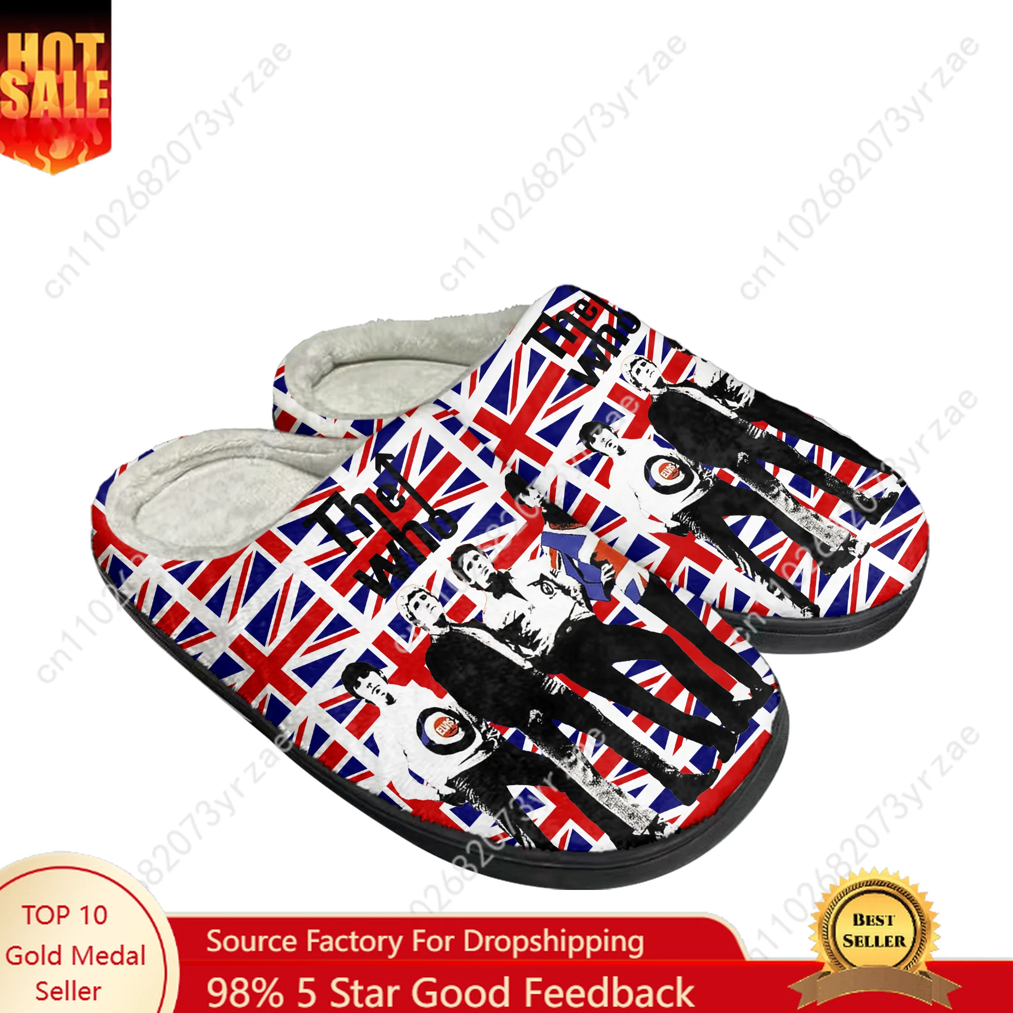 

Хлопковая обувь The Who, семейные тапочки для мужчин, женщин и подростков, высококачественная персонализированная плюшевая домашняя повседневная теплая обувь, тапочки на заказ