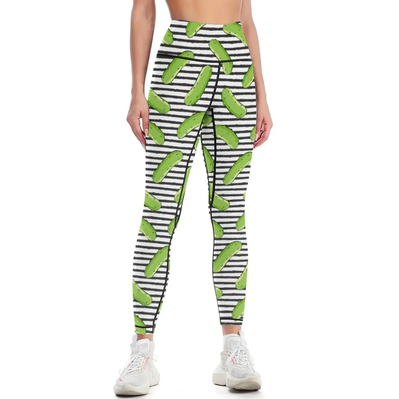 

Pickles - Pickle on black stripes Leggings push up legging joggers for legging gym jogging pants Womens Leggings