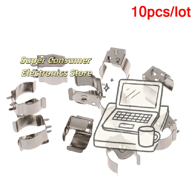 

10Pcs Nickel Plated Spring Steel Metal Stamping 18650 BC-1719 Battery Contact Clip 18650 Battery Holder Accessories