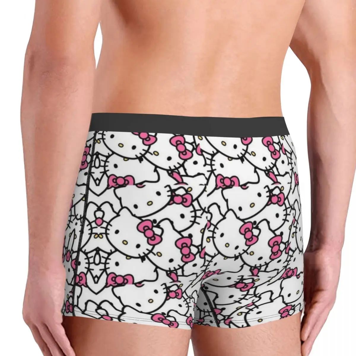 Custom Hello Kitty Boxers Shorts Mens Cartoon Briefs Underwear Novelty Underpants