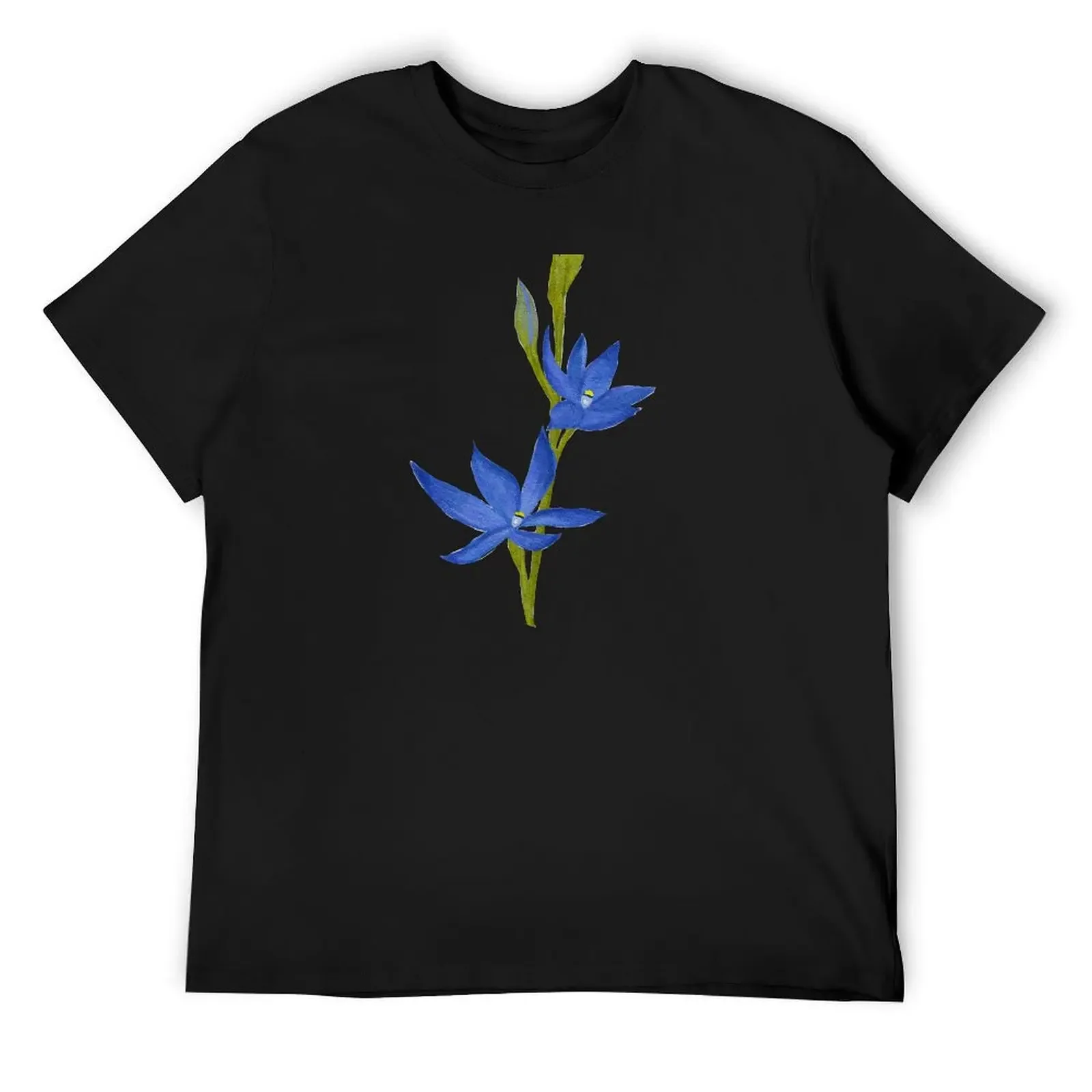 Blue Sun Orchid T-Shirt vintage clothes custom shirt big and tall t shirts for men