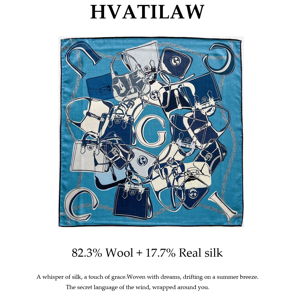 

100% Natural Silk Wool Square Scarf Luxury Wrap Women Shawl Bandana Headband Scarves Hairband Neckerchief Headkerchief Poncho