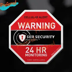 SURVEILLANCE WINDOW DOOR STICKER House Alarm Security Monitoring Warning Waterproof PVC Die Cutting KK Vinyl Car Sticker Decal