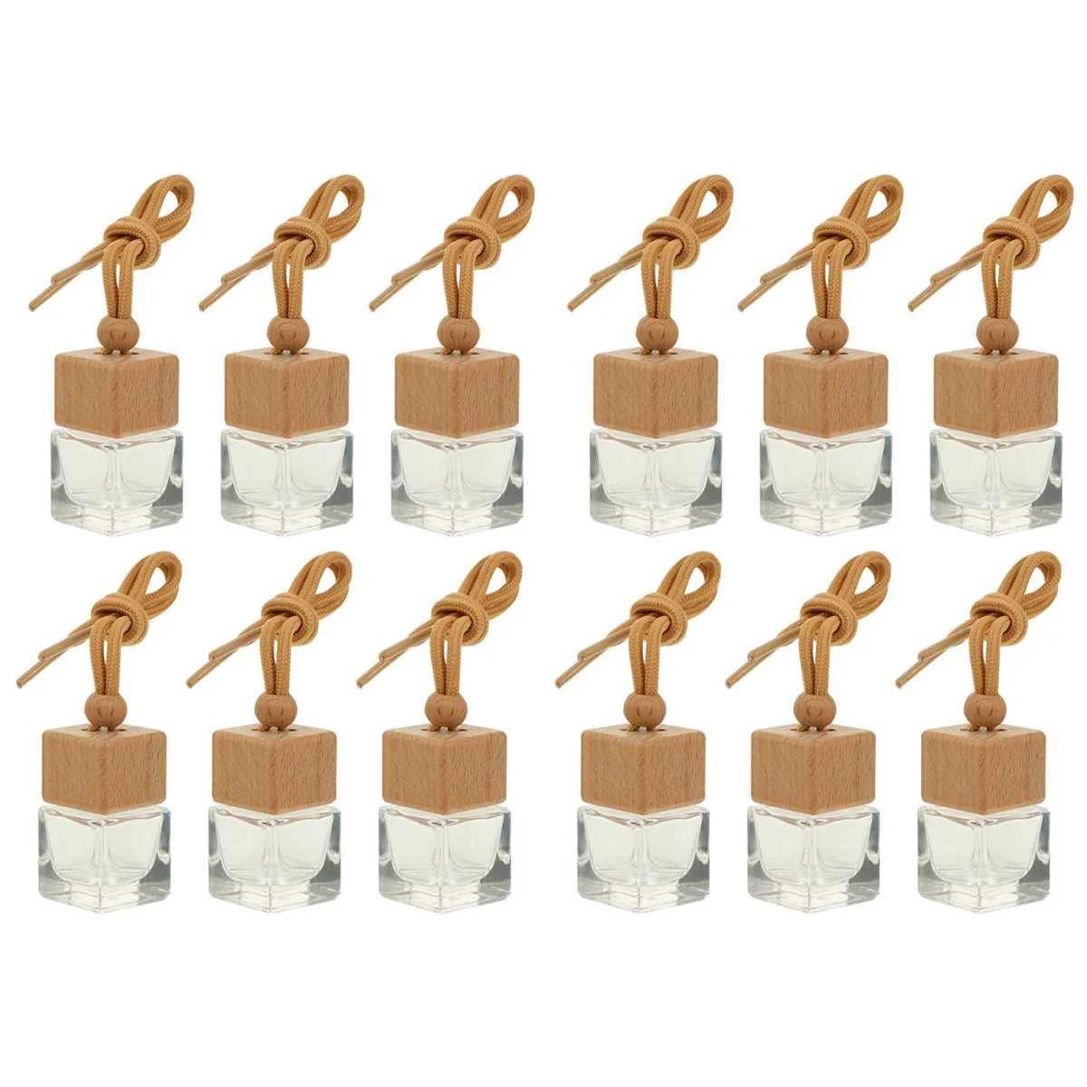 

2 Count Car Perfume Bottle Oils Beech Glass Bottles Hanging Pendants Fragrance Diffusers Empty Clear Miss