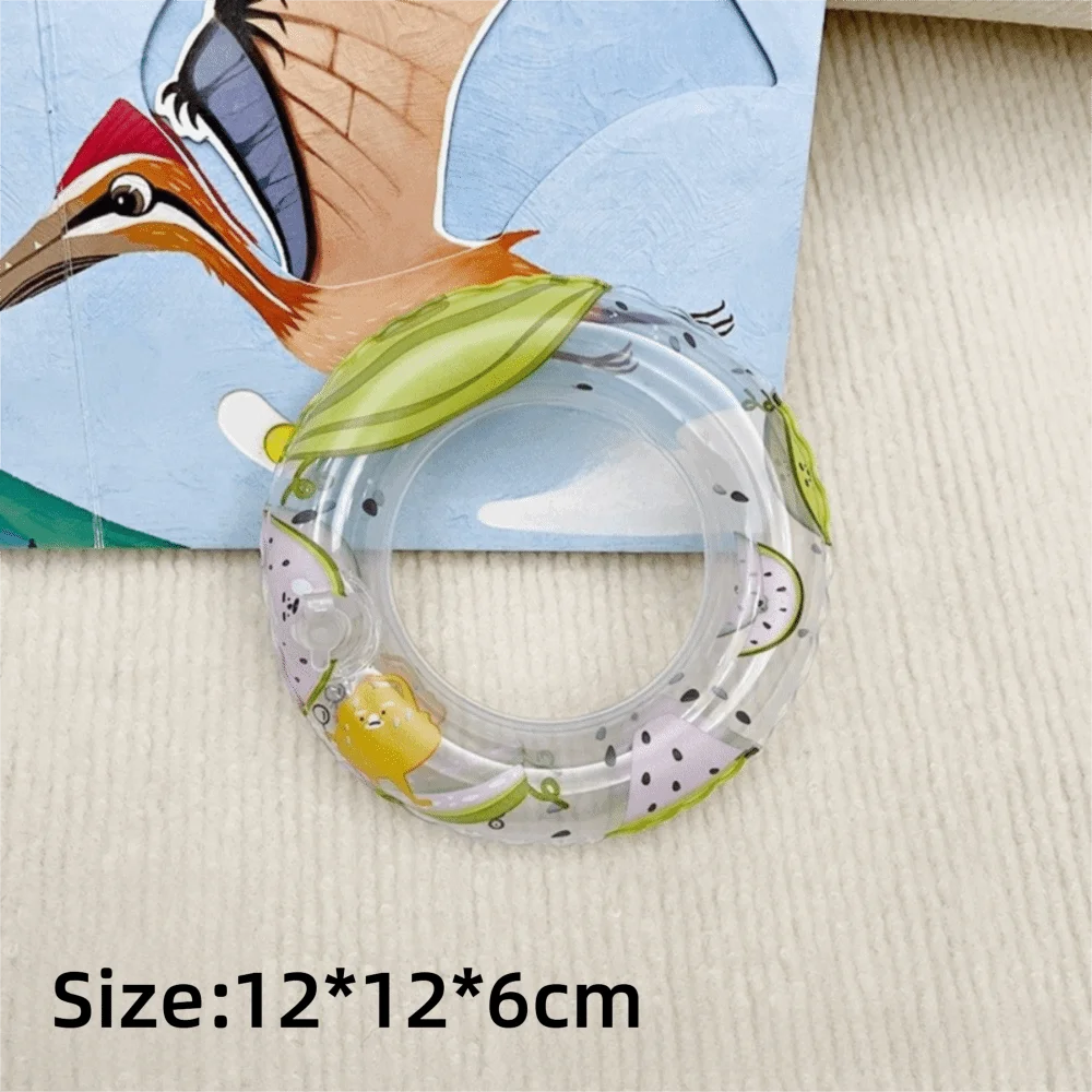 3PCS Turtle swimming circle, water toy, watermelon ice cream cup holder, inflatable mini swimming circle base