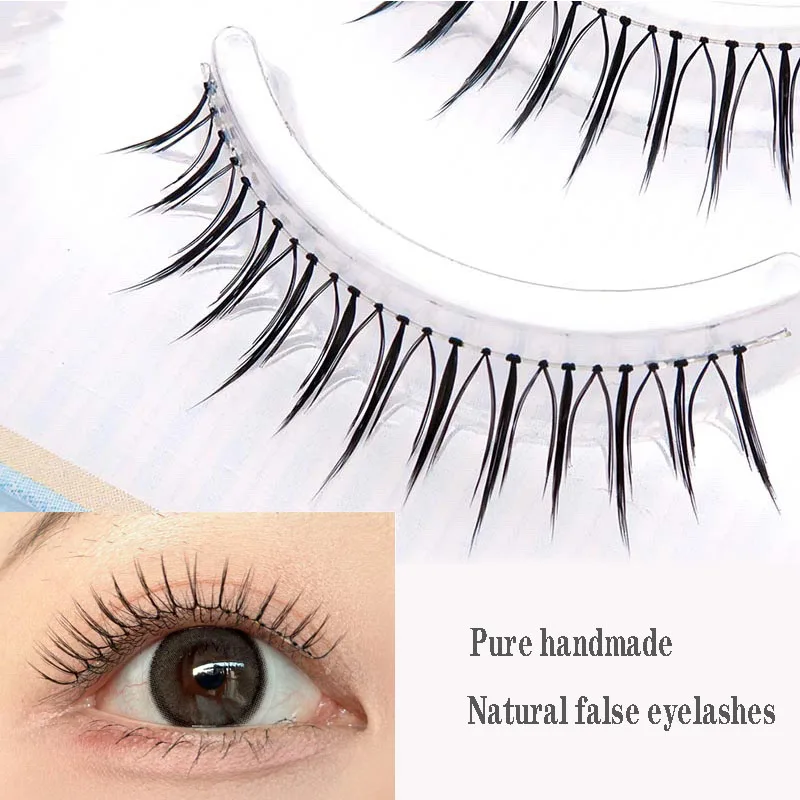 

Korean Girl Group Lashes U Shaped Natural Transparent Stem False Eyelashes Fairy Grafting Eyelash Extension Makeup Tools