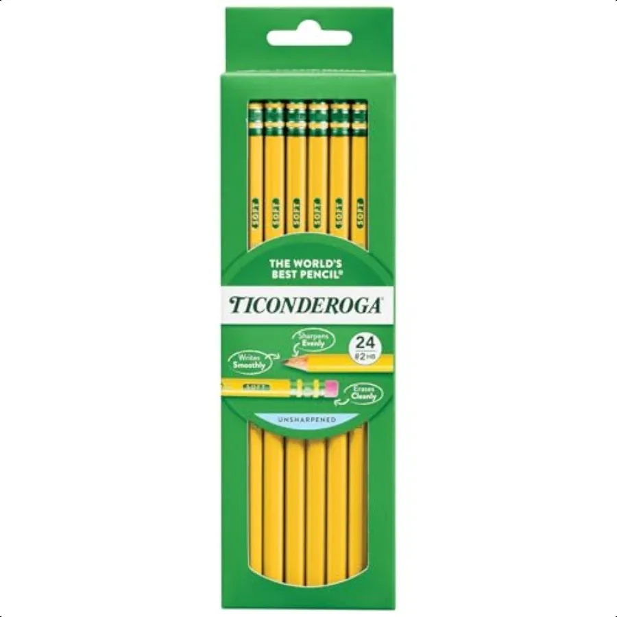 

WoodCased Pencils Unsharpened 2 HB Soft Yellow 24 Count