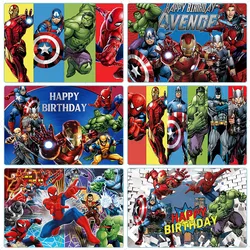 DISNEY Spiderman Iron Man Hulk Banner Photography Backgrounds Vinyl Cloth Party Backgrounds For Kids Birthday Party Decoration