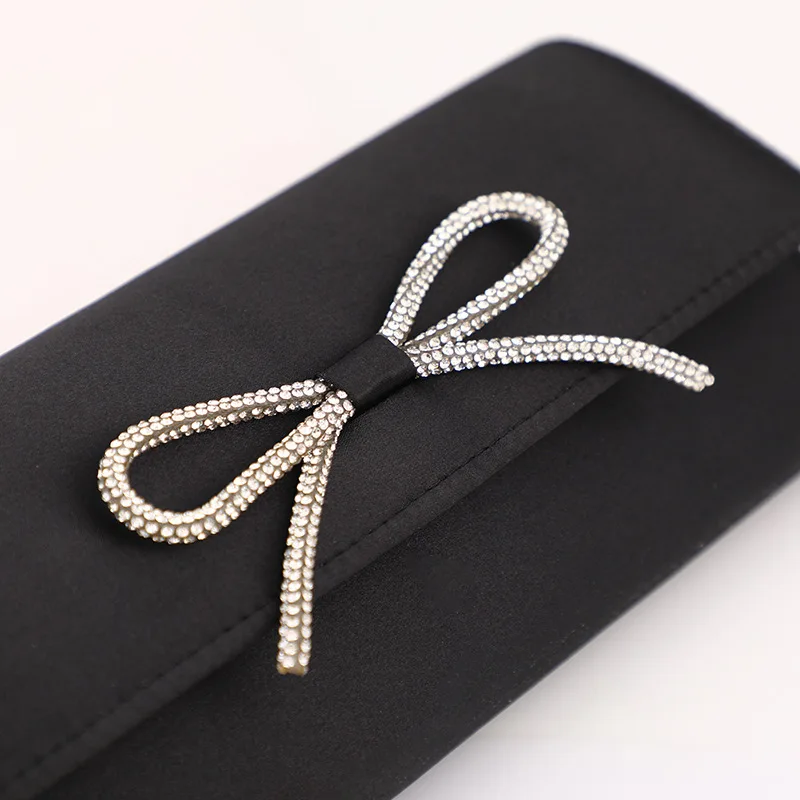 New Women Clutch Bag Ins Fashion Long Wallet Bowknot Purse Evening Dinner Bag For Party Bag Woman