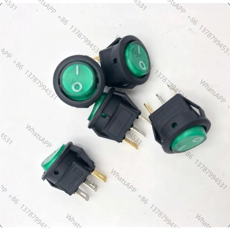 5pcs Household Coffee Maker Pot 2 Position 2Pin 3Pin Boat Rocker Switch Mount 15mm KCD1-204-3P GRN Red BLK 3A 250V 6A 125V KCD11