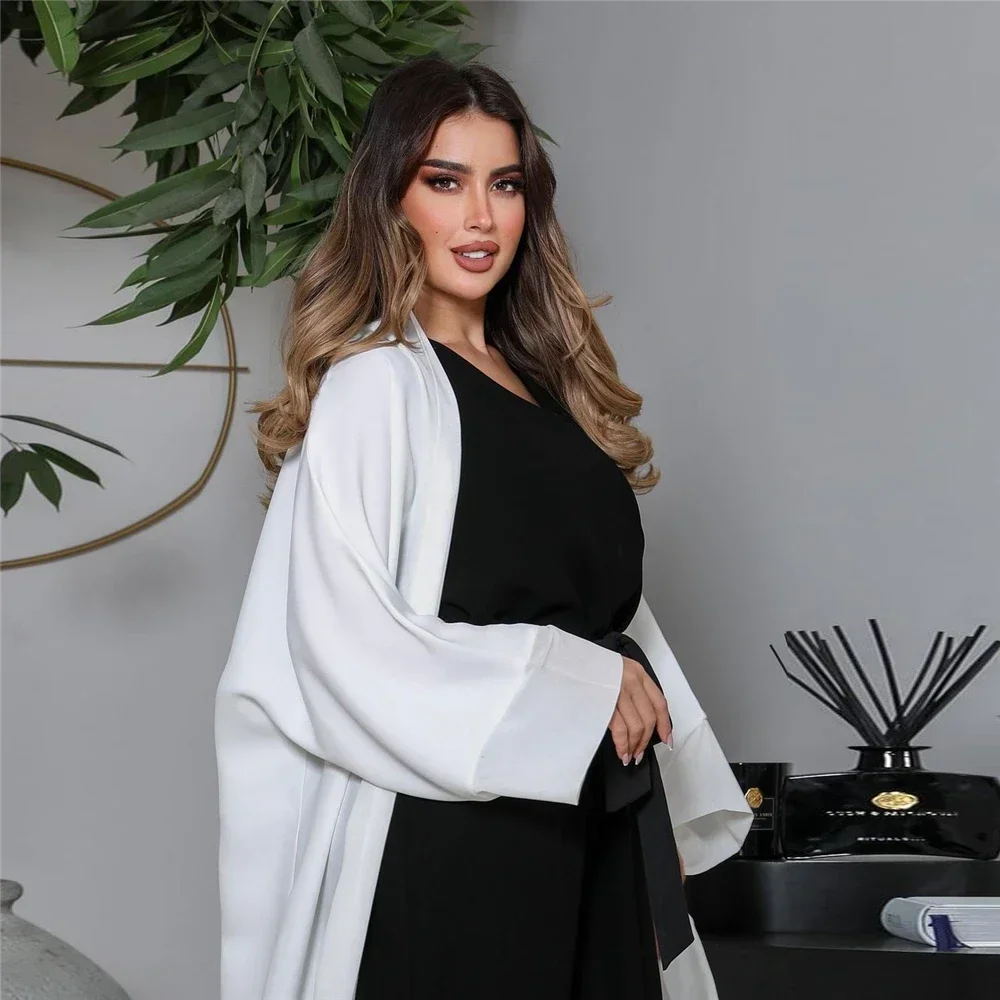 

Kimono Abayas Open Cardigan Maxi Dress for Muslim Women Kaftan Turkey Dubai Eid Ramadan Arabic Robe Caftan Jalabiya Kebaya Gown