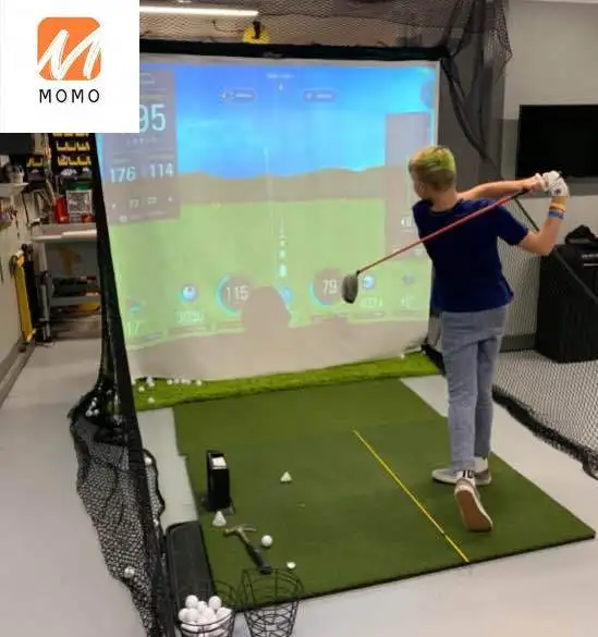 Golf simulator Golf cage for multiple sports, Golf simulator Net Baseball Net Bow Net Baseball/Softball Portable with screen