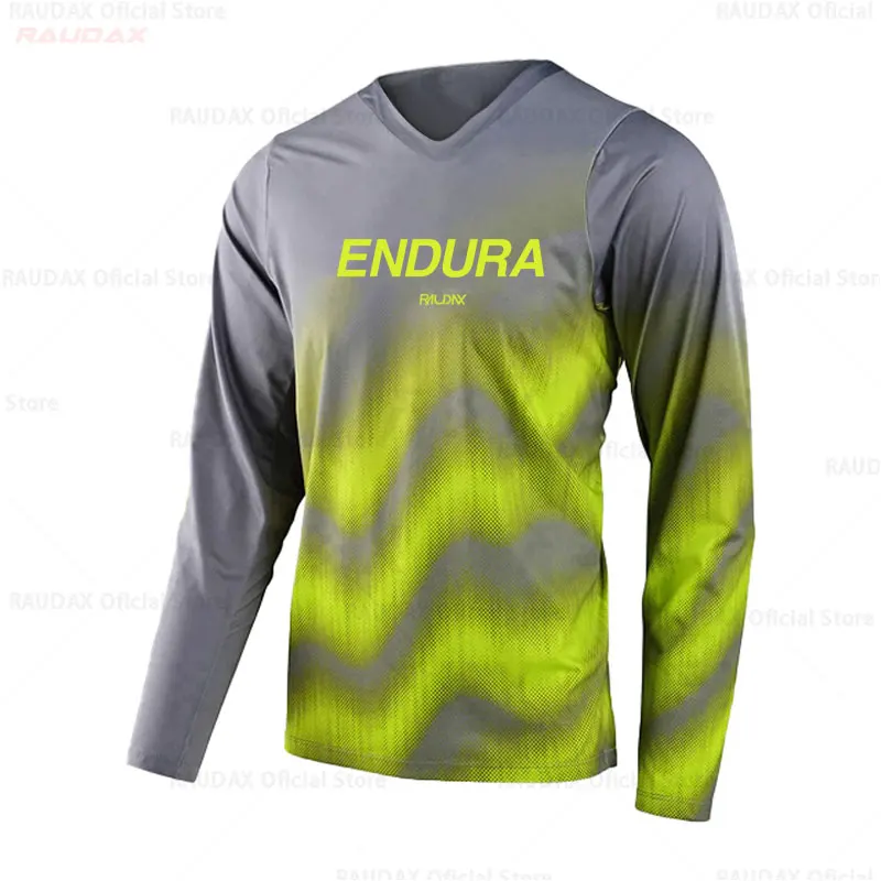 Motorcycle Mountain Raudax Endura Downhill Jersey MTB Offroad DH Bicycle Locomotive Shirt Cross Country Mountain Bike Jersey