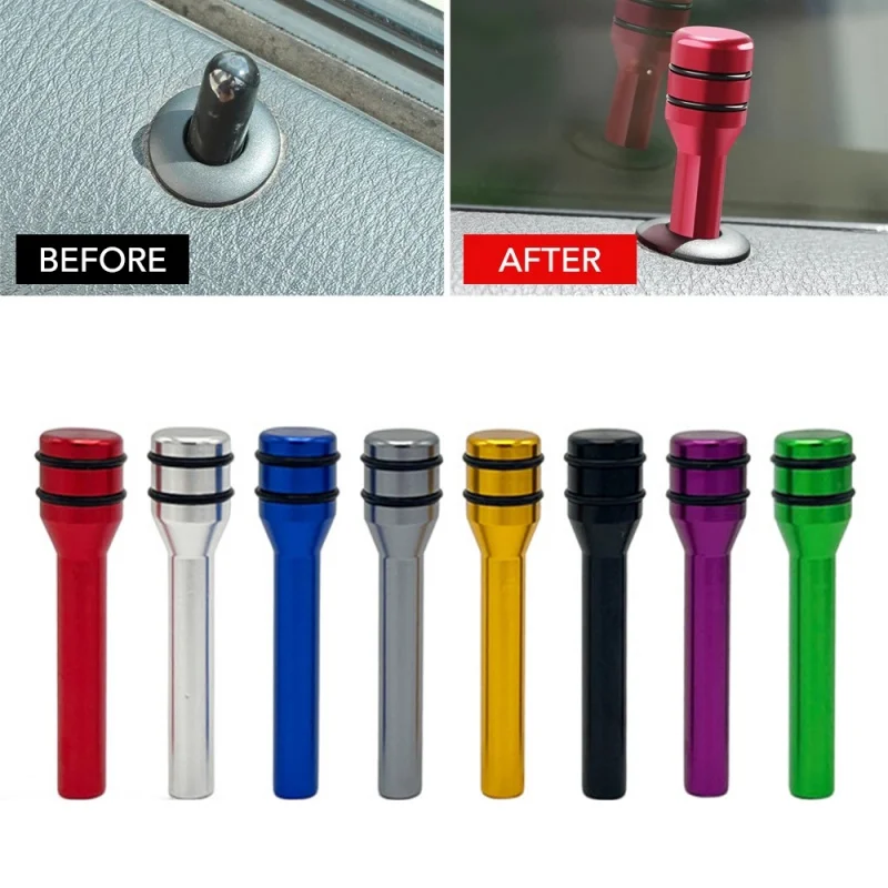 

4pcs Car Truck Interior Door Lock 49mm Knob Pull Pins Aluminum Alloy Auto Car Security Door Lock Pins Universal 8 Color