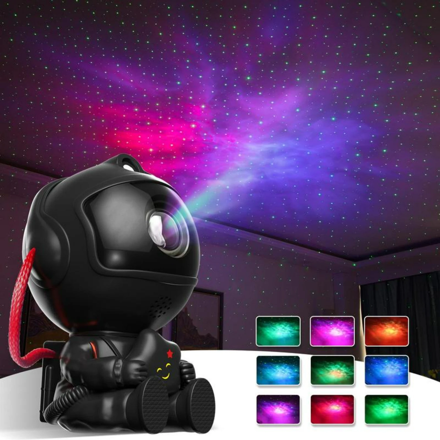 

Magical Cozy Mini Astronaut Projector Night Light - Remote Controlled Starry LED Bedroom Lights for Cozy Bedroom & Living Room D