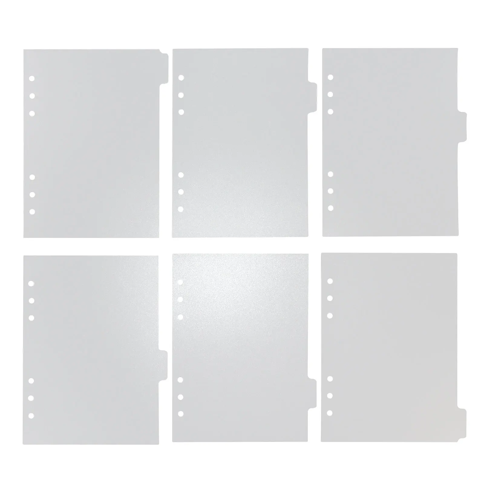 Binder 6 Holes Translucent Dividers For Journal Notebooks Notepads A5 Standard Size Index Dividers