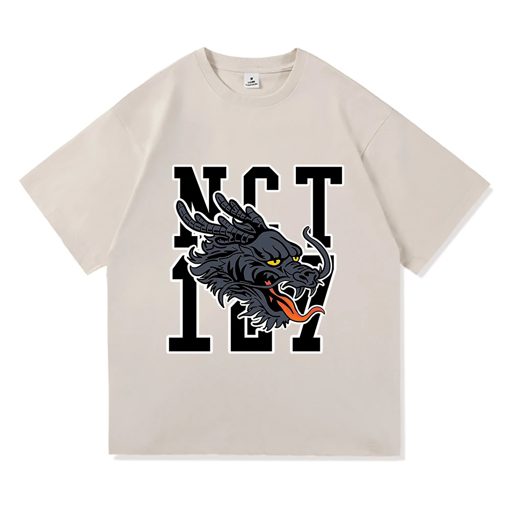 NCT 127 Dragon T Shirt Fashion Men Harajuku Retro Aesthetic Classic T-Shirt Unisex High Quality Vintage Daily Cotton Tees Shirts