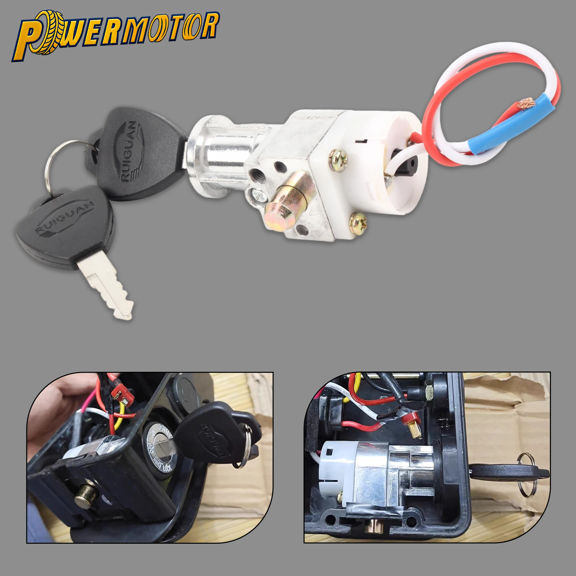

Electric Bicycle Battery Lock Anti-Theft Power Key Lock with 2 Keys 10mm Cylinder For Folding E-bike Scooter Motorcycle Parts
