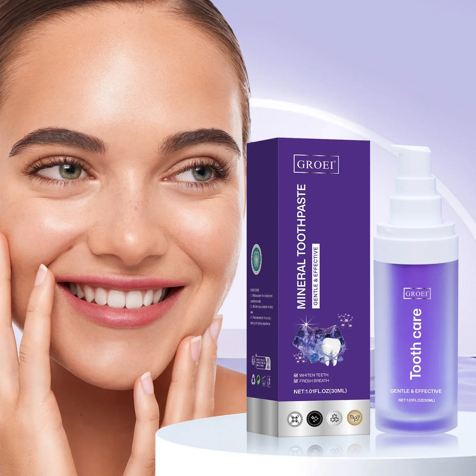 

Фиксатор зубной пасты для удаления пятен и отбеливания | Усовершенствованная формула для глубокой очистки и длительного свежего дыхания