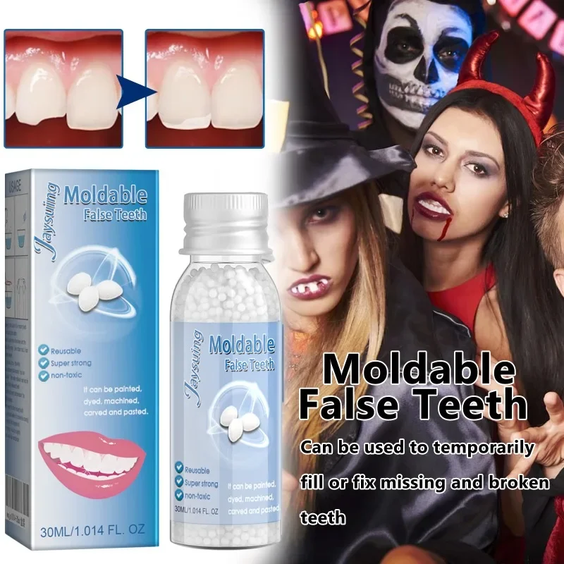 

Moldable False Teeth Solid Glue Repair Moldable Teeth and Gaps False Tooth Solid Gel Adhesive Fake Teeth Cosmetic Beauty Tool