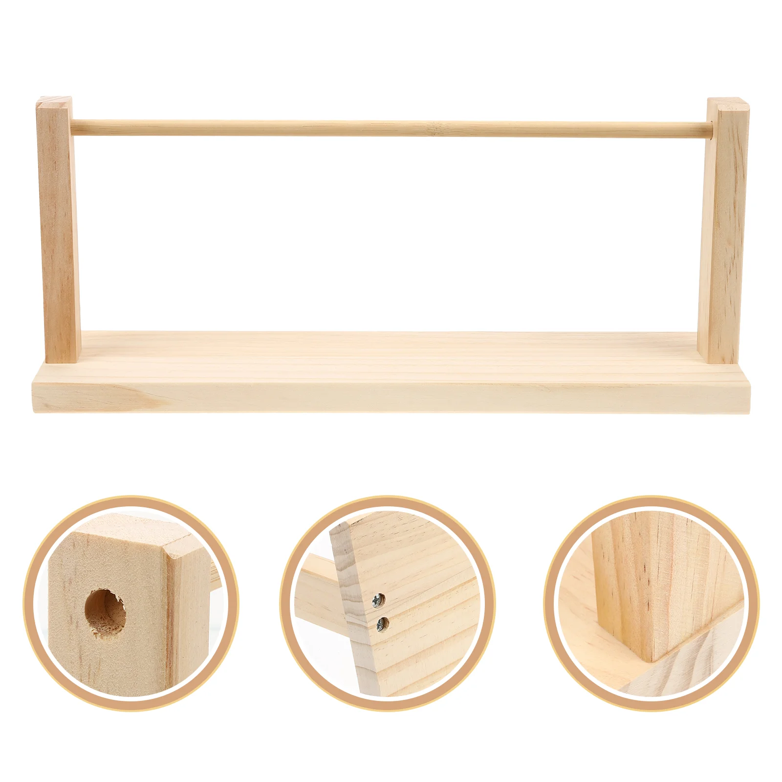 

Ribbon Storage Organizer Wood Holder Brackets Tool Gift Craft Organizers Office Accessories for