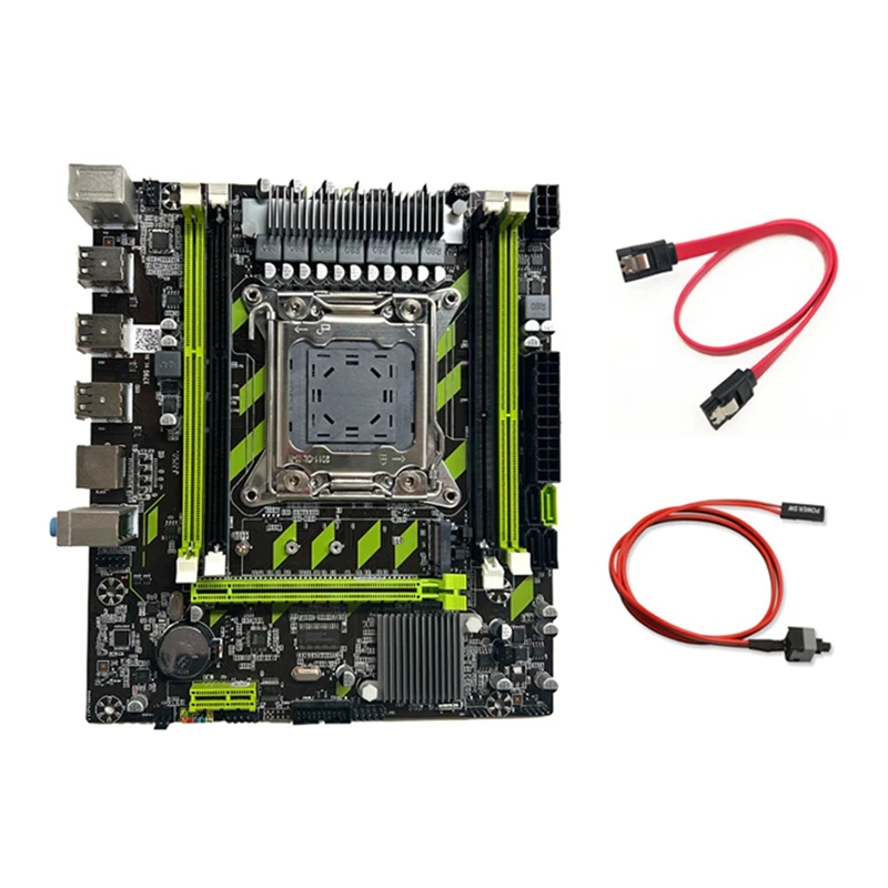 

X79G Game Motherboard +Switch Line+SATA Cable LGA2011 4XDDR3 RECC RAM Slot M.2 NVME PCIE X16 6XUSB2.0 SATA3.0 Motherboard