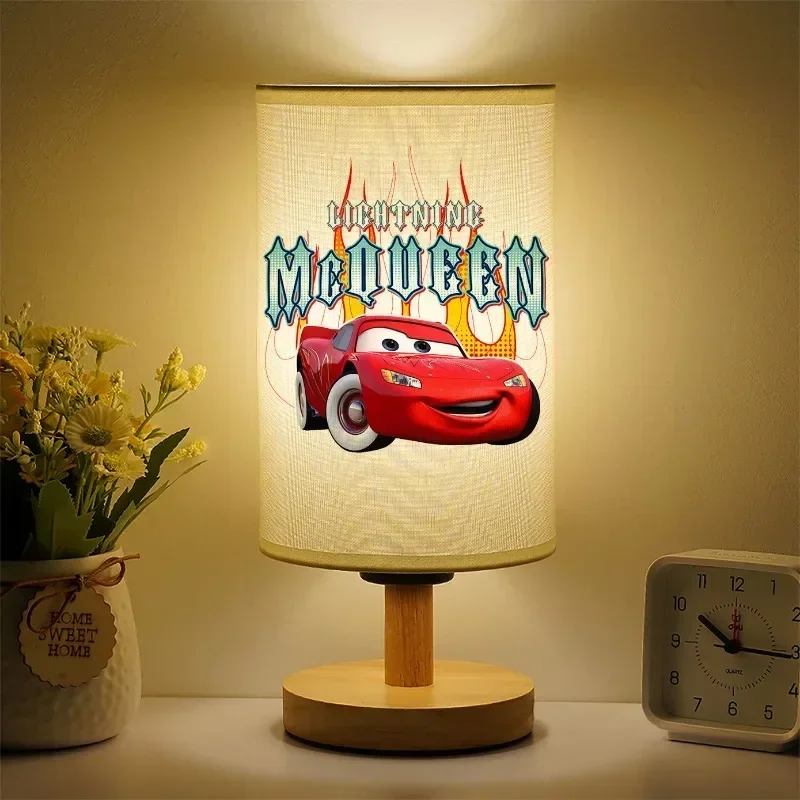 Lightning McQueen Cars cartoon sound control bedroom bedside lamp student learning eye protection voice small desk lamp gift