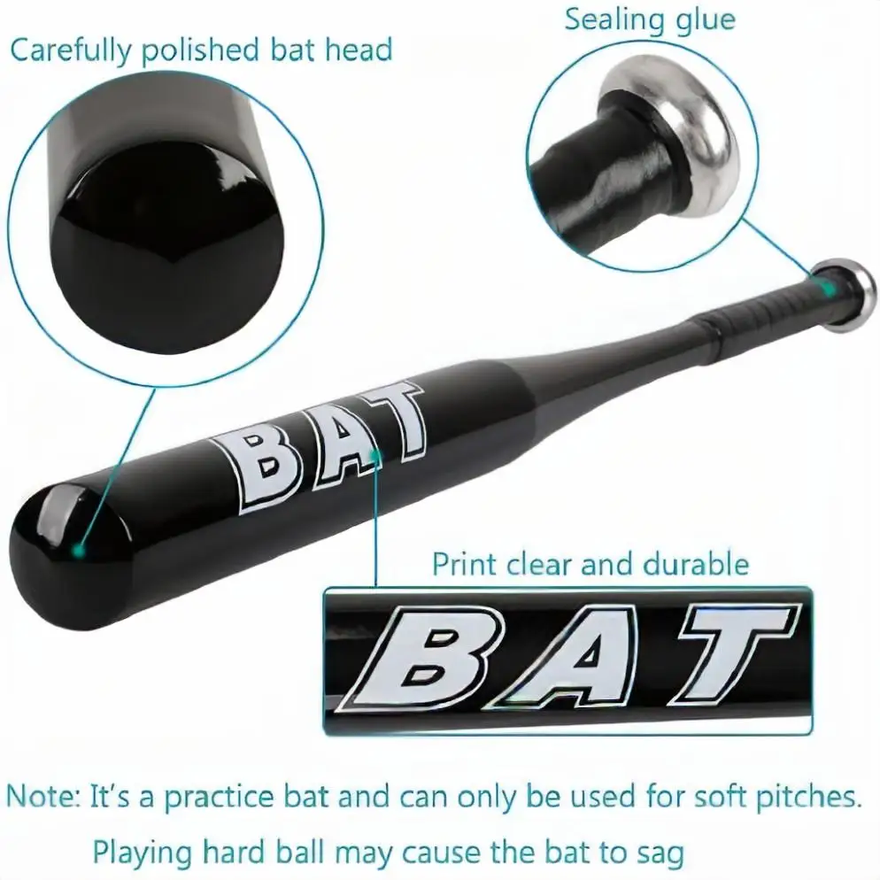 Bate de béisbol de aleación de aluminio, bate de Softball grueso de alta dureza, deportes al aire libre, entrenamiento doméstico, autodefensa, 20