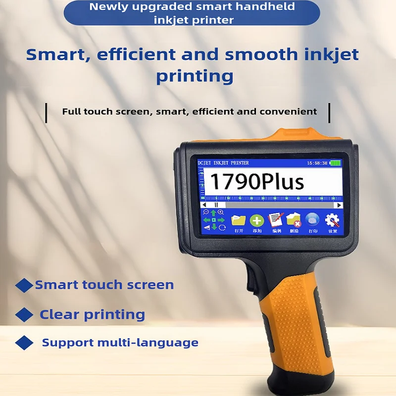 Handheld Inkjet Printer Date Number Expiry Date Logo QR Bar Batch Code Expiry Date 12.7mm Label Printer 28 Languages