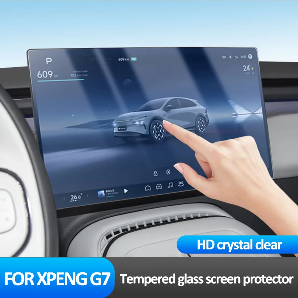 

Закаленная пленка для навигационного экрана для Xpeng G7 2025 2026, принадлежности для модификации автомобиля, защитная пленка для заднего экрана HD, высокая прозрачность